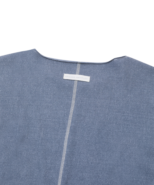 EPISODE UNTITLED(エピソードアンタイトルド)の「PATCH NEEDLE STITCH T-SHIRT_BLUE(Tシャツ/カットソー・レディース・その他・2/3)」の5枚目の写真