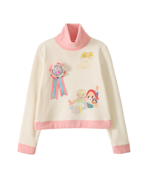 youthbath(ユースバース)の「Brooch High Neck Knit Top(Tシャツ/カットソー・レディース・その他・MEDIUM/SMALL)」の1枚目の写真