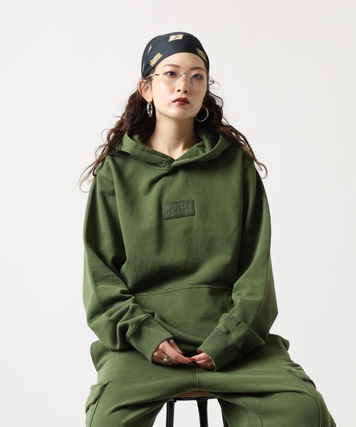 PRO CLUB （プロクラブ）の「PRO CLUB /ヴィンテージウォッシュ/ 裏起毛 スウェット フーディー（パーカー・メンズ・ブラック/オリーブ/シルバー・S/M/L/XL/2XL/3XL）」の16枚目の写真