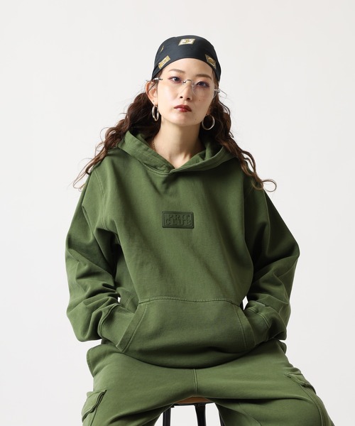 PRO CLUB （プロクラブ）の「PRO CLUB /ヴィンテージウォッシュ/ 裏起毛 スウェット フーディー（パーカー・メンズ・ブラック/オリーブ/シルバー・S/M/L/XL/2XL/3XL）」の15枚目の写真