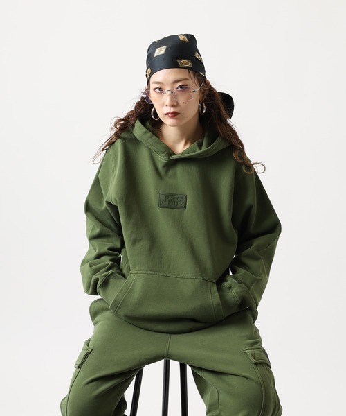 PRO CLUB （プロクラブ）の「PRO CLUB /ヴィンテージウォッシュ/ 裏起毛 スウェット フーディー（パーカー・メンズ・ブラック/オリーブ/シルバー・S/M/L/XL/2XL/3XL）」の18枚目の写真