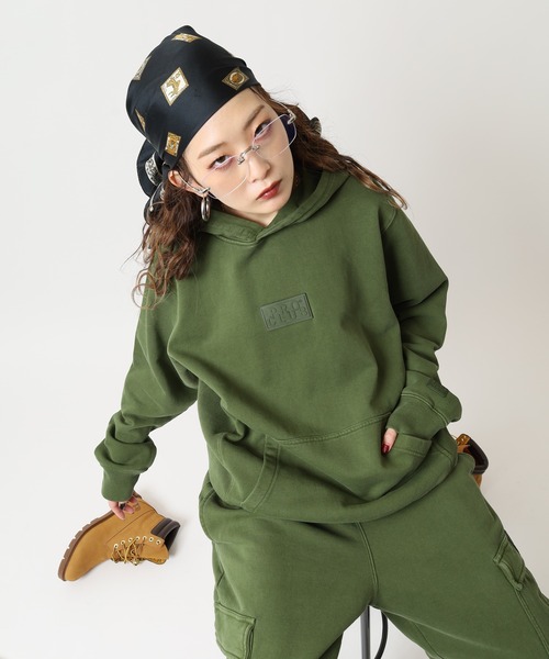 PRO CLUB （プロクラブ）の「PRO CLUB /ヴィンテージウォッシュ/ 裏起毛 スウェット フーディー（パーカー・メンズ・ブラック/オリーブ/シルバー・S/M/L/XL/2XL/3XL）」の20枚目の写真