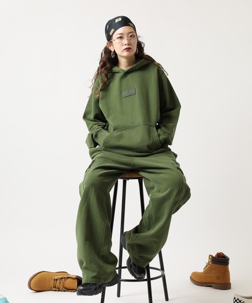 PRO CLUB （プロクラブ）の「PRO CLUB /ヴィンテージウォッシュ/ 裏起毛 スウェット フーディー（パーカー・メンズ・ブラック/オリーブ/シルバー・S/M/L/XL/2XL/3XL）」の21枚目の写真