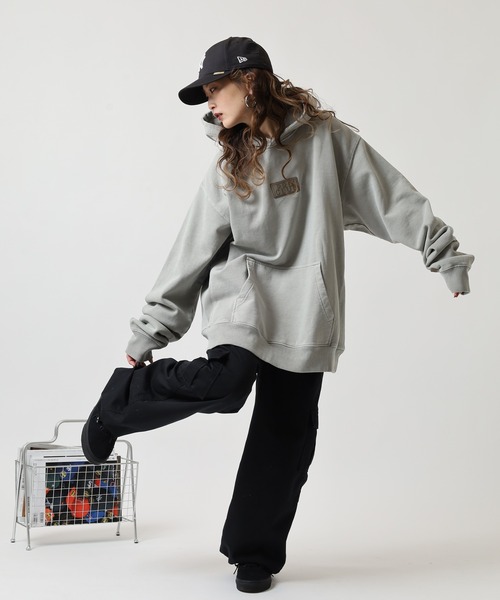 PRO CLUB （プロクラブ）の「PRO CLUB /ヴィンテージウォッシュ/ 裏起毛 スウェット フーディー（パーカー・メンズ・ブラック/オリーブ/シルバー・S/M/L/XL/2XL/3XL）」の4枚目の写真