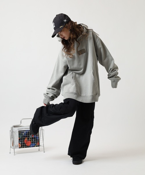 PRO CLUB （プロクラブ）の「PRO CLUB /ヴィンテージウォッシュ/ 裏起毛 スウェット フーディー（パーカー・メンズ・ブラック/オリーブ/シルバー・S/M/L/XL/2XL/3XL）」の5枚目の写真