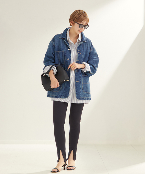 一部カラーWEB限定追加》coverall 4（デニムジャケット）｜Plage