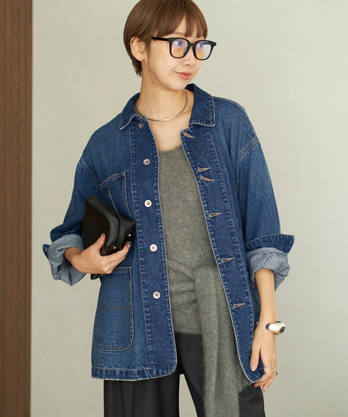 一部カラーWEB限定追加》coverall 4（デニムジャケット）｜Plage