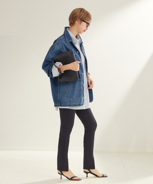 plage（プラージュ）の「《一部カラーWEB限定追加》coverall 4（デニムジャケット・レディース・ブラック/ネイビー・38/36）」の5枚目の写真