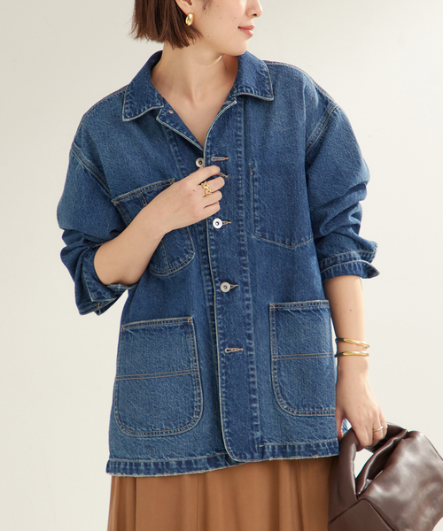 plage（プラージュ）の「《一部カラーWEB限定追加》coverall 4（デニムジャケット・レディース・ブラック/ネイビー・38/36）」の11枚目の写真