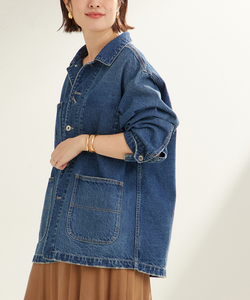 plage（プラージュ）の「《一部カラーWEB限定追加》coverall 4（デニムジャケット・レディース・ブラック/ネイビー・38/36）」の12枚目の写真