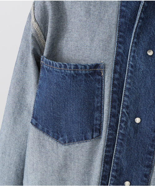 plage（プラージュ）の「《一部カラーWEB限定追加》coverall 4（デニムジャケット・レディース・ブラック/ネイビー・38/36）」の22枚目の写真