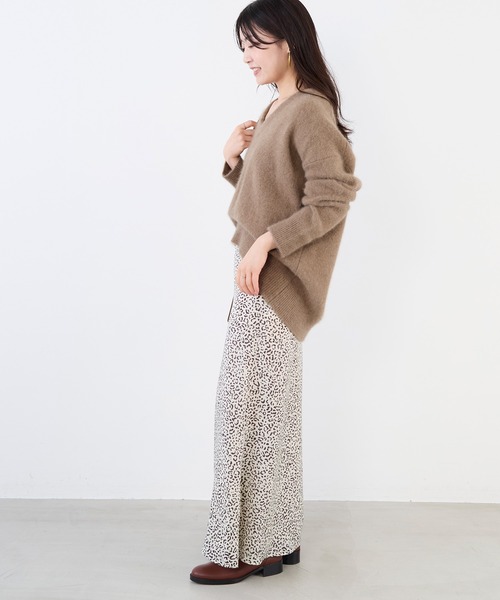 MICA&DEAL(マイカ&ディール)の「レオパードプリントスカート(スカート・レディース・チャコールグレー/ベージュ・FREE)」の9枚目の写真