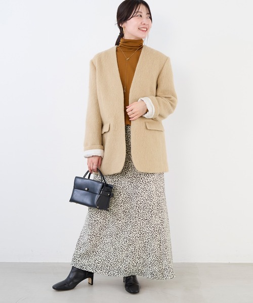 MICA&DEAL(マイカ&ディール)の「レオパードプリントスカート(スカート・レディース・チャコールグレー/ベージュ・FREE)」の16枚目の写真