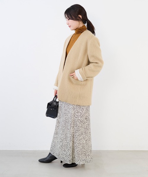 MICA&DEAL(マイカ&ディール)の「レオパードプリントスカート(スカート・レディース・チャコールグレー/ベージュ・FREE)」の17枚目の写真