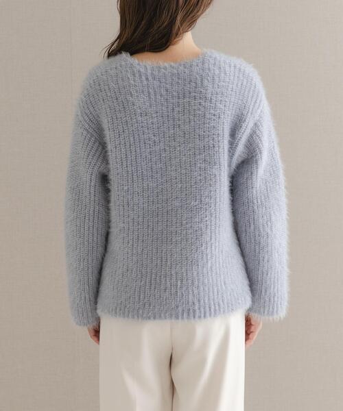 URBAN RESEARCH ROSSO WOMEN（アーバンリサーチ　ロッソ）の「シャギーVネックニット（ニット/セーター・レディース・グレー/ブルー系その他/ホワイト・FREE）」の16枚目の写真