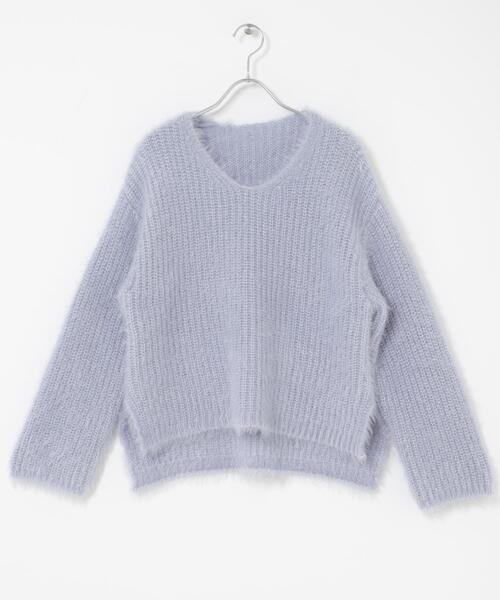 URBAN RESEARCH ROSSO WOMEN（アーバンリサーチ　ロッソ）の「シャギーVネックニット（ニット/セーター・レディース・グレー/ブルー系その他/ホワイト・FREE）」の18枚目の写真