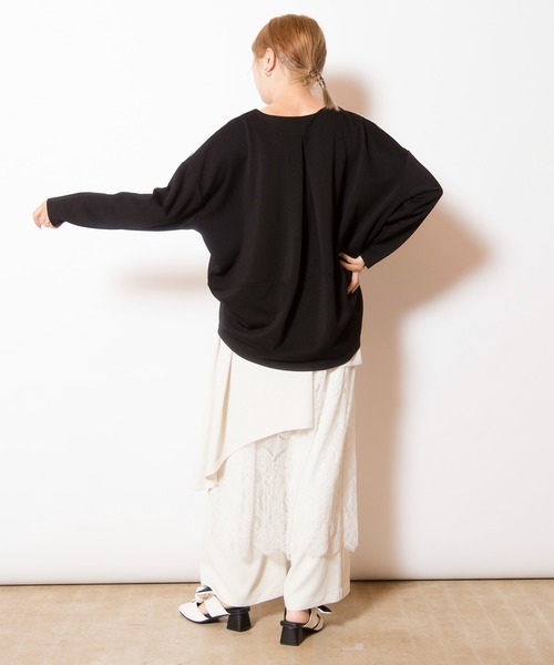 OSMOSIS(オズモーシス)の「レースレイヤードパンツ(その他パンツ・レディース・ブラック/グレイッシュベージュ/アイボリー・ONE SIZE)」の18枚目の写真