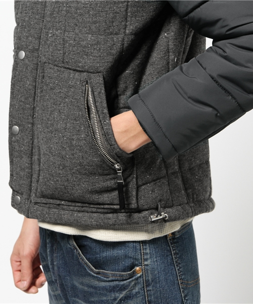 ikka（イッカ）の「WOOLネップ切替ショートコート（ブルゾン・メンズ・チャコールグレー/ライトグレー・X-LARGE/LARGE/MEDIUM）」の10枚目の写真