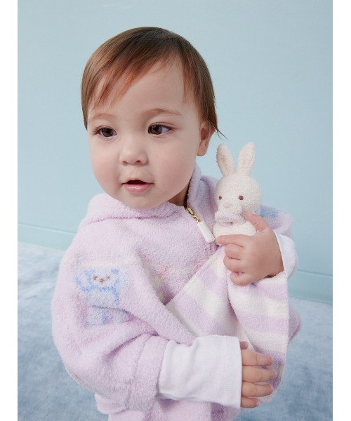 gelato pique(ジェラートピケ)の「【BABY】エアリーモコラビットラトル(その他ベビー用品・キッズ・ラベンダー・F)」の2枚目の写真