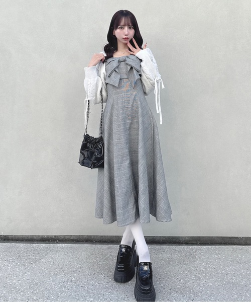 one way（ワンウェイ）の「レースアップボレロ（カーディガン/ボレロ・レディース・ホワイト/ピンク/グレー・FREE）」の6枚目の写真