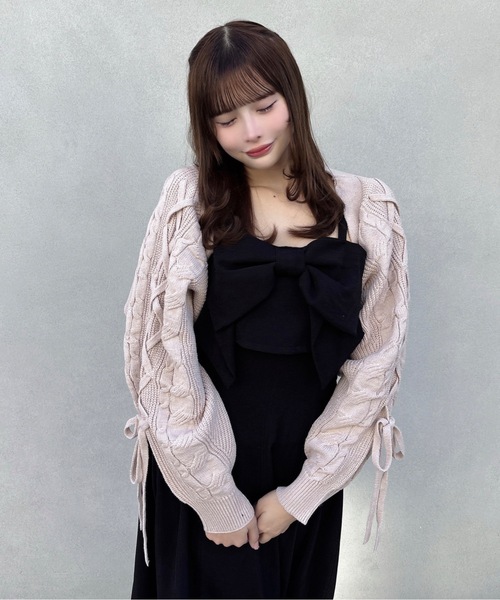 one way（ワンウェイ）の「レースアップボレロ（カーディガン/ボレロ・レディース・ホワイト/ピンク/グレー・FREE）」の11枚目の写真