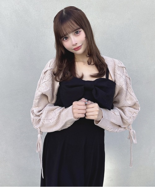 one way（ワンウェイ）の「レースアップボレロ（カーディガン/ボレロ・レディース・ホワイト/ピンク/グレー・FREE）」の12枚目の写真