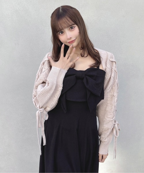 one way（ワンウェイ）の「レースアップボレロ（カーディガン/ボレロ・レディース・ホワイト/ピンク/グレー・FREE）」の13枚目の写真