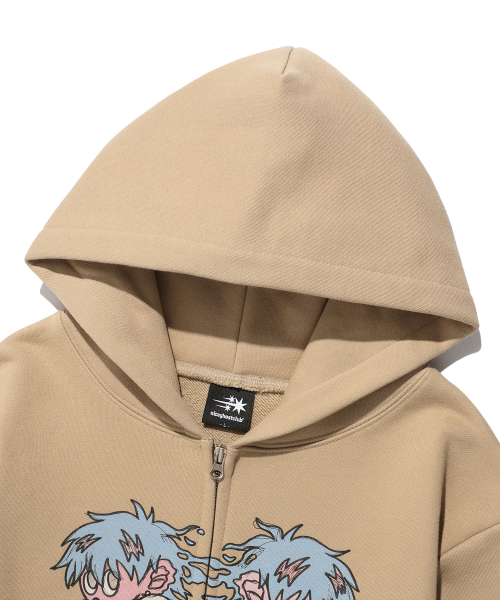 NICE GHOST CLUB(ナイスゴーストクラブ)の「NGC BOY HOODIE ZIP UP_BEIGE(NG2FSUM482A)(パーカー・レディース・その他・S/M/L)」の3枚目の写真