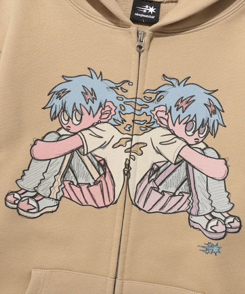NICE GHOST CLUB(ナイスゴーストクラブ)の「NGC BOY HOODIE ZIP UP_BEIGE(NG2FSUM482A)(パーカー・レディース・その他・S/M/L)」の4枚目の写真