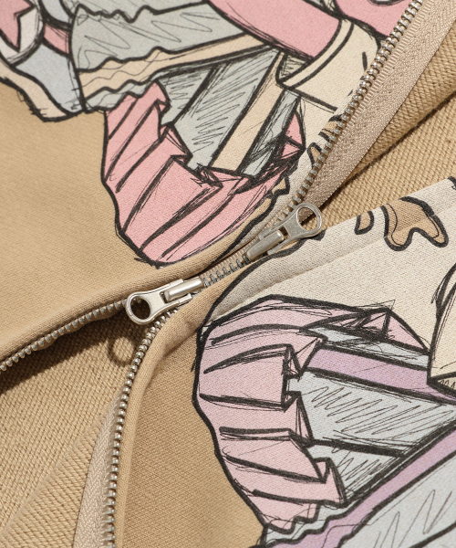 NICE GHOST CLUB(ナイスゴーストクラブ)の「NGC BOY HOODIE ZIP UP_BEIGE(NG2FSUM482A)(パーカー・レディース・その他・S/M/L)」の5枚目の写真