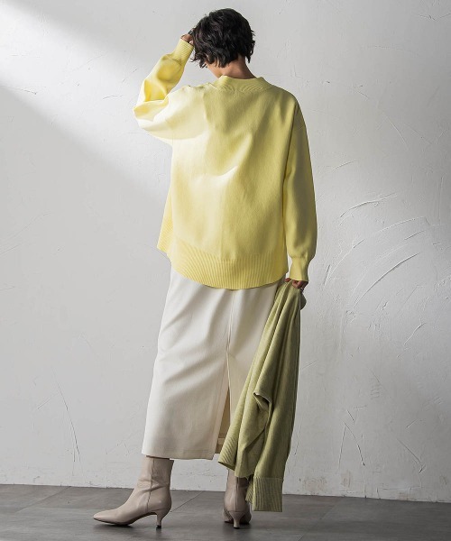MAYSON GREY(メイソングレイ)の「スポンディッシュVネックニットカーディガン(カーディガン/ボレロ・レディース・ベージュ/ネイビー/イエロー・M)」の17枚目の写真