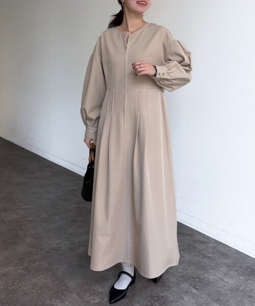 Chez toi（シェトワ）の「デニム切替ワンピース（ワンピース・レディース・ベージュ/インディゴブルー/ブラック・FREE）」の3枚目の写真