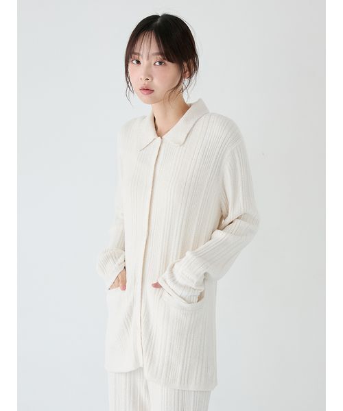 調温スムーズィーランダムリブカーディガン（ルームウェア/パジャマ