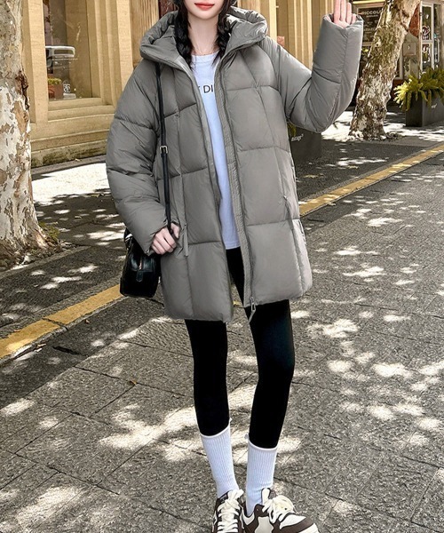 セール】中綿ダウンコートフード付きダウンブルゾン（ダウンジャケット