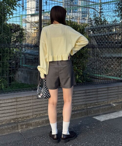 CIAOPANIC(チャオパニック)の「ハイウエスト美脚ショートパンツ/セットアップ(その他パンツ・レディース・サックスブルー/ネイビー/ブラウン・ONE SIZE)」の22枚目の写真