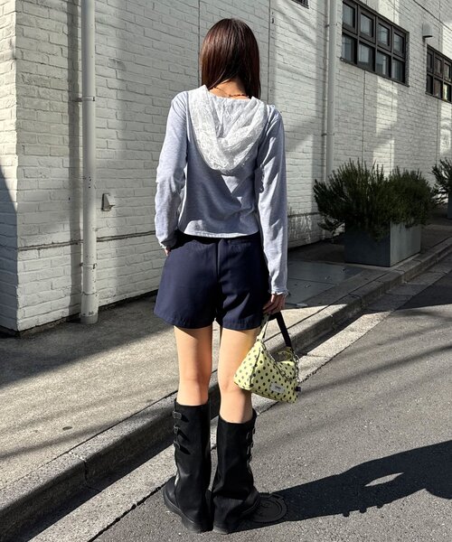 CIAOPANIC(チャオパニック)の「ハイウエスト美脚ショートパンツ/セットアップ(その他パンツ・レディース・サックスブルー/ネイビー/ブラウン・ONE SIZE)」の16枚目の写真