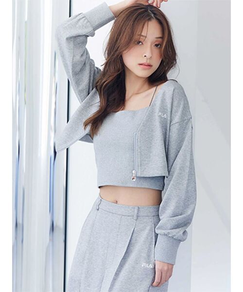 FILA(フィラ)の「【FILA別注】裏毛アンサンブル(Tシャツ/カットソー・レディース・チャコールグレー/グレー・FREE)」の10枚目の写真