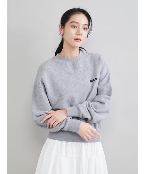 Mila Owen（ミラオーウェン）の「ソフトタッチ短丈トレーナー（スウェット・レディース・レッド/グレー/アイボリー・F）」の5枚目の写真