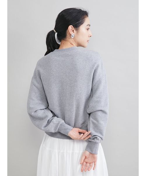 Mila Owen（ミラオーウェン）の「ソフトタッチ短丈トレーナー（スウェット・レディース・レッド/グレー/アイボリー・F）」の7枚目の写真