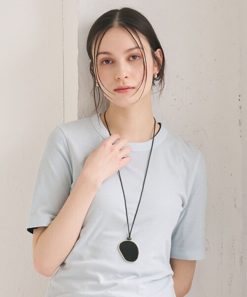 JAMIRAY(ジャミレイ)の「<JAMIRAY>Bean stone コード ネックレス(ネックレス・レディース・ブラック・FREE)」の2枚目の写真