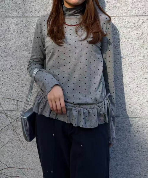 mebole(メボレ)の「ドットフリルカットソー(Tシャツ/カットソー・レディース・ホワイト/グレー・FREE)」の20枚目の写真