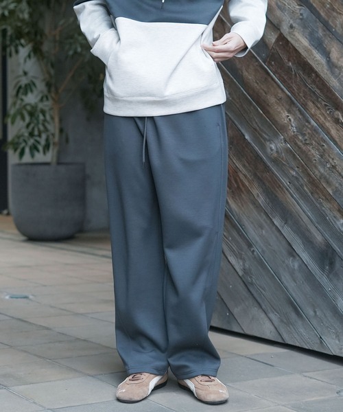 Blue Standard (ブルースタンダード)の「【BLUE STANDARD/ブルースタンダード】【最旬バレルレッグシルエット】パフィースウェットパンツ 樽型ルーズワイド 裾緩めテーパード(スウェットパンツ・メンズ・ブラック/チャコールグレー/アイボリー・X-LARGE/LARGE/MEDIUM)」の1枚目の写真