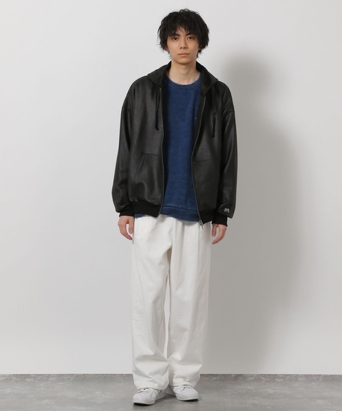 LAKOLE（ラコレ）の「インディゴスラブ裏毛 / 643973（Tシャツ/カットソー・メンズ・ブラック/ネイビー・MEDIUM/LARGE）」の4枚目の写真