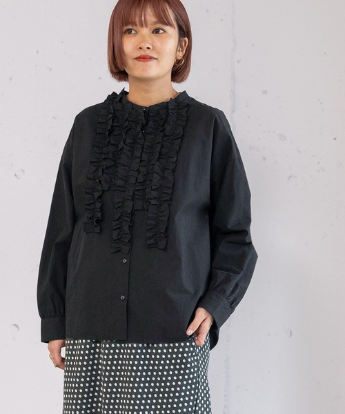 POU DOU DOU（プードゥドゥ）の「ランダムフリルシャツ（シャツ/ブラウス・レディース・イエロー/ブラック/オフホワイト・3）」の18枚目の写真