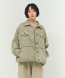 FMiBL（ファミル）の「バルーンシルエットデニムブルゾン / ヒップカバー 春アウター（テーラードジャケット）」