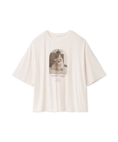SNIDEL HOME(スナイデルホーム)の「【KOROMO】【接触冷感】カットTシャツ(ルームウェア/パジャマ・レディース・アイボリー/ベージュ/ピンク・F)」の1枚目の写真