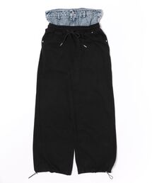 semuse（セミューズ）の「デニムレイヤード風スウェットパンツ（スウェットパンツ）」