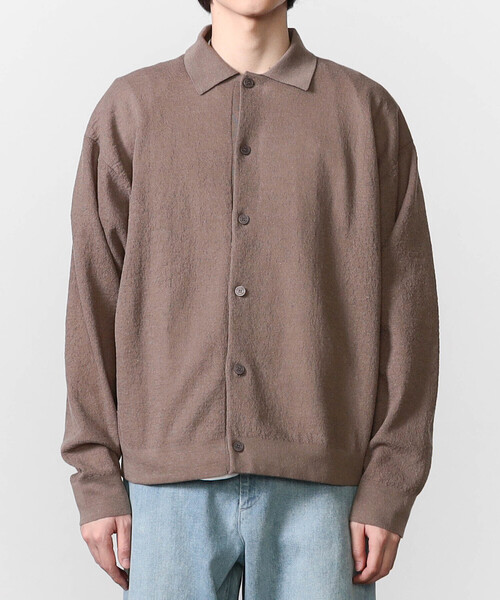 ORCIVAL（オーシバル）の「ORCIVAL | ハーフミラノニット 衿付きニットカーディガン MEN（カーディガン/ボレロ・メンズ・ブラック/ブラウン系その他2・5/4）」の8枚目の写真