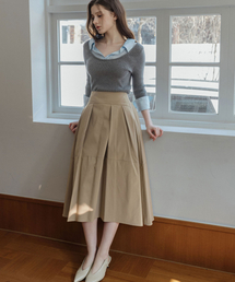 Lautre Elene Beige Flared Skirt