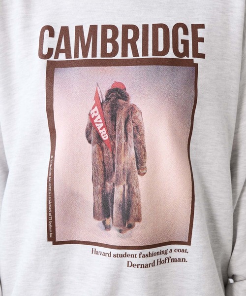 Johnbull（ジョンブル）の「【Johnbull】フォトプリント裏毛スウェット-LIFE CAMBRIDGE SWT（スウェット・レディース・ライトグレー・M）」の15枚目の写真